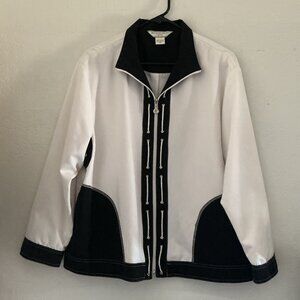 Allison Daley White & Black Nautical Jacket Sz 14P